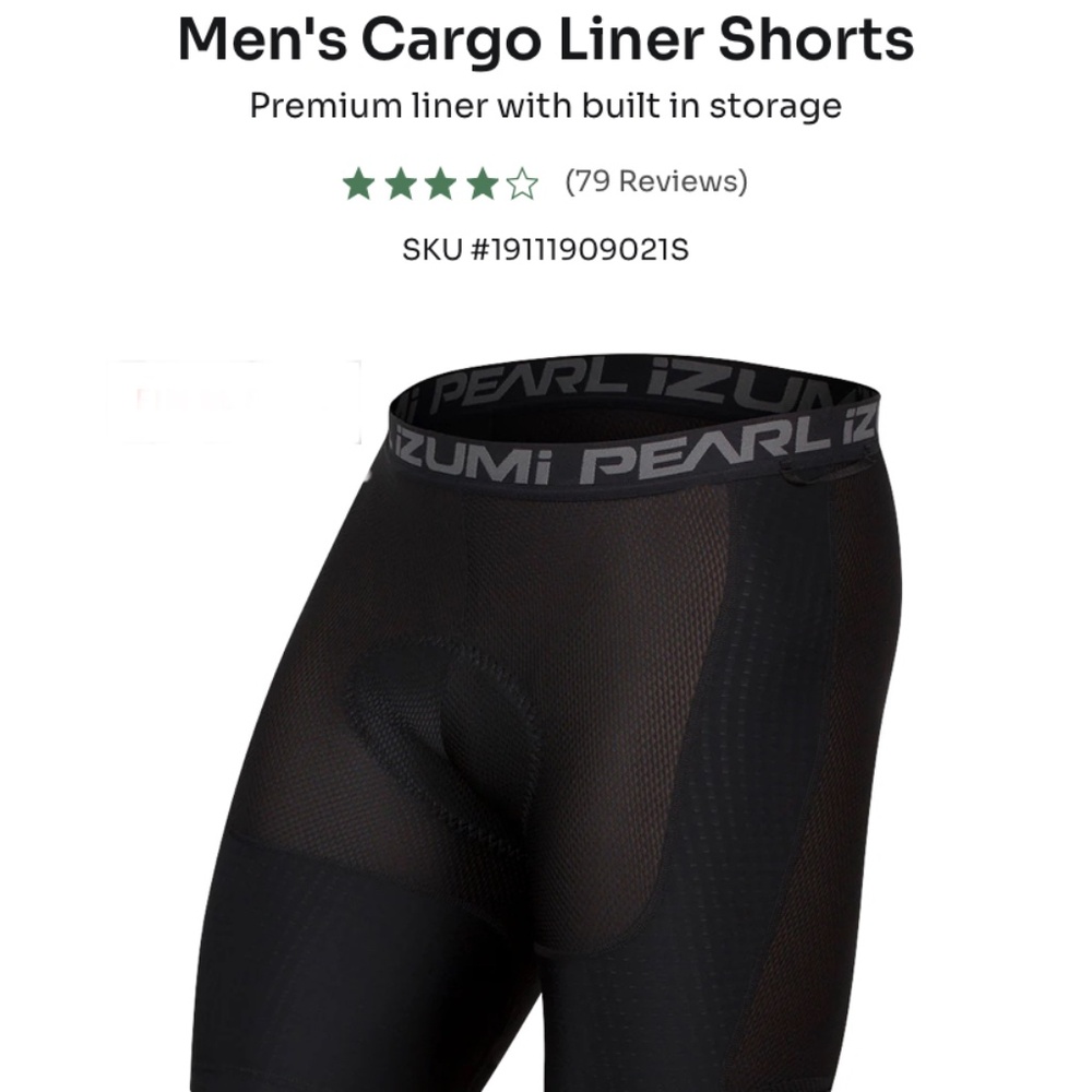Men’s Pearl Izumi Cargo Liner Short - XXL
